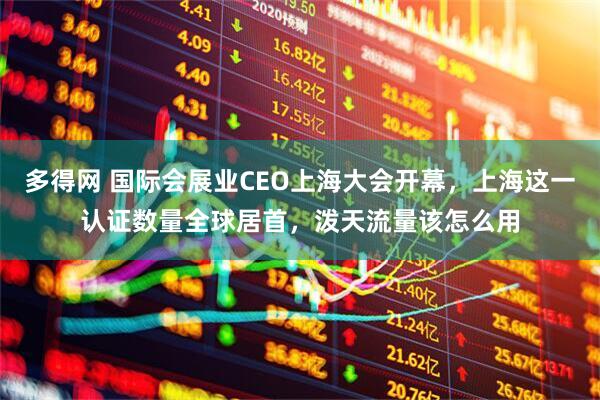 多得网 国际会展业CEO上海大会开幕，上海这一认证数量全球居首，泼天流量该怎么用